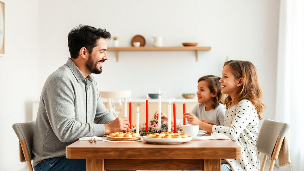 Familia comiendo