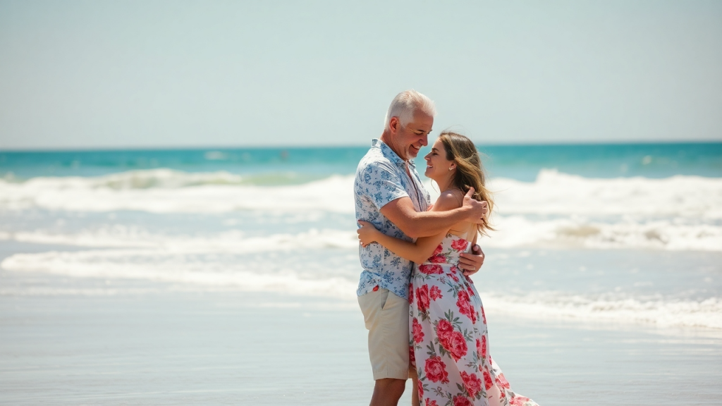 Pareja en la playa